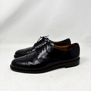 Cole Haan Black Leather Oxford Dress Shoes Size 10D Cap Toe Classic Career
